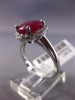 EXTRA LARGE 3.70CT DIAMOND & AAA RUBY 14K WHITE GOLD 3D FILIGREE ENGAGEMENT RING