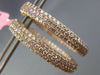 ESTATE LARGE 5.92CT PINK DIAMOND 18KT ROSE GOLD DOUBLE SIDED OVAL HOOP EARRINGS