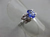 ESTATE .87CT DIAMOND & AAA TANZANITE 14KT WHITE GOLD BUTTERFLY FUN RING #11092