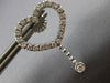 ESTATE 1.44CT DIAMOND 14KT WHITE GOLD 3D OPEN HEART LOVE HANGING EARRINGS #18173