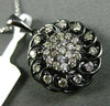 ESTATE .63CT FANCY DIAMOND 18KT BLACK GOLD 3D ETOILE FLOWER FLOATING PENDANT