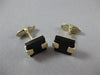 ESTATE LARGE AAA BLACK ONYX 14K YELLOW GOLD SQUARE CUFF LINKS GREAT GIFT! #21202
