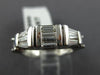 ESTATE 1.36CT ROUND & BAGUETTE CUT DIAMOND 14K WHITE GOLD ANNIVERSARY RING #6966