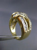 ESTATE LARGE 1.20CT DIAMOND 14KT YELLOW GOLD CRISS CROSS LOVE KNOT RING #19271