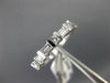 ESTATE .80CT ROUND & BAGUETTE DIAMOND 14K WHITE GOLD 3D ANNIVERSARY RING #18913