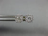 ESTATE .33CT DIAMOND 14KT 2 TONE GOLD ROUND SOLITAIRE HALO CLUSTER STUD EARRINGS