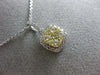 .68CT WHITE & FANCY YELLOW DIAMOND 14KT TWO TONE GOLD 3D SQUARE CLUSTER PENDANT