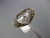 ESTATE 1.26CT WHITE & CHOCOLATE FANCY DIAMOND 18KT WHITE GOLD 3D HEART LOVE RING