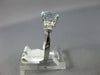 ESTATE 1.42CT DIAMOND & AAA OVAL CUT AQUAMARINE 14KT WHITE GOLD ENGAGEMENT RING