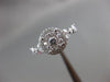 ESTATE .58CT ROUND DIAMOND 18KT WHITE GOLD DOUBLE HALO ENGAGEMENT PROMISE RING