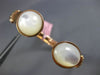 ESTATE .10CT DIAMOND & AAA MOON STONE 14KT ROSE GOLD TWO STONE BANGLE BRACELET