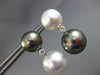 EXTRA LARGE .28CT DIAMOND AAA SOUTH SEA & TAHITIAN PEARLS 18KT GOLD 3D EARRINGS