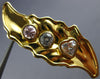 ANTIQUE 2CT AAA WHITE SAPPHIRE & PINK ICE 18KT YELLOW GOLD BROOCH PENDANT #22539