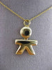 ESTATE 14KT WHITE & YELLOW GOLD HANDCRAFTED BABY FLOATING CHARM PENDANT #24312