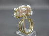 ESTATE EXTRA LARGE AAA SOUTH SEA & PINK QUARTZ 14KT YELLOW GOLD FUN RING #26303