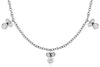 ESTATE .75CT DIAMOND 14KT WHITE GOLD 3 STONE FLOWER BY THE YARD LOVE NECKLACE
