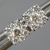 ESTATE .25CT DIAMOND 14K WHITE GOLD CLASSIC SQUARE ROUND CLUSTER STUD EARRINGS