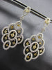 ESTATE LARGE 1.91CT WHITE & FANCY YELLOW DIAMOND 18K 2 TONE GOLD FLOWER EARRINGS