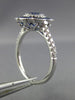 ESTATE 1.91CT DIAMOND & AAA SAPPHIRE 18K WHITE GOLD CLASSIC FLOWER FILIGREE RING