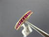 ESTATE .55CT DIAMOND & AAA RUBY 18K ROSE GOLD 3D SEMI ETERNITY ANNIVERSARY RING