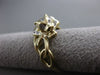 ESTATE .08CT ROUND DIAMOND 14KT YELLOW GOLD 3D MATTE HAPPY PANTHER ETOILE RING