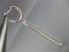 ESTATE LONG .81CT DIAMOND 14KT WHITE GOLD 3D RECTANGULAR HUGGIE HANGING EARRINGS