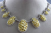 ESTATE EXTRA LARGE 17.17CT WHITE & FANCY YELLOW DIAMOND 18K 2 TONE GOLD NECKLACE