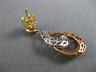 ESTATE LARGE 1.50CT DIAMOND 14K TRI COLOR GOLD 3D FILIGREE DROP HANGING EARRINGS