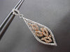 ESTATE .50CT DIAMOND 14KT WHITE & ROSE GOLD 3D FILIGREE HANGING EARRINGS