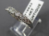 ANTIQUE .30CT OLD MINE DIAMOND 14KT WHITE GOLD FILIGREE ANNIVERSARY RING #19533