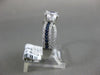 ESTATE 1.36CT DIAMOND & AAA SAPPHIRE 14K WHITE GOLD 3D MULTI ROW ENGAGEMENT RING