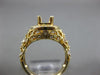 ESTATE WIDE .55CT DIAMOND 14KT YELLOW GOLD 3D ETOILE SEMI MOUNT ENGAGEMENT RING