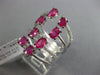 ESTATE EXTRA LARGE 2.04CT DIAMOND & AAA RUBY 14KT WHITE GOLD MULTI ROW OVAL RING