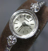 ESTATE BENRUS .75CT OLD MINE DIAMOND 14K WHITE GOLD 3D ROUND TENNIS WATCH #26622