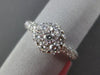 ESTATE 1.15CT ROUND PRINCESS DIAMOND 18KT WHITE GOLD CLUSTER FLOWER FUN RING F/G