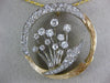 ANTIQUE LARGE 2.5CT OLD MINE CUT DIAMOND 14K TWO TONE GOLD FLOWER PENDANT #2490