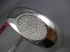 ESTATE EXTRA LARGE 1.65CT DIAMOND 14K WHITE GOLD 3D OVAL PAVE BANGLE BRACELET