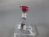 ESTATE 2.61CT DIAMOND & AAA RUBY 14KT WHITE GOLD CLASSIC ENGAGEMENT RING #26287