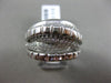 ESTATE WIDE .71CT DIAMOND 18K WHITE GOLD MULTI ROW CRISS CROSS PAVE SQUARE RING