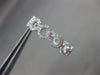 ESTATE .90CT DIAMOND 14KT WHITE GOLD CIRCULAR INSIDE OUT HOOP HANGING EARRINGS