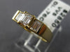 ANTIQUE .76CT ASSCHER DIAMOND 14KT YELLOW GOLD PAST PRESENT FUTURE RING #22009