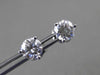 ESTATE LARGE 1.02CT DIAMOND 14KT WHITE GOLD 3D CLASSIC STUD EARRINGS #24088