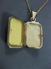 ESTATE 14KT YELLOW GOLD 3D OCTAGON ITALIAN FLOWER ETCHED FLOATING LOCKET PENDANT