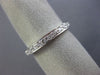 ESTATE .90CT DIAMOND 18K WHITE GOLD 3D FILIGREE ETERNITY ANNIVERSARY RING #11736