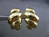 ESTATE LARGE 14KT YELLOW GOLD 3D DIAMOND CUT MULTI WAVE CLIP ON EARRINGS 13mm