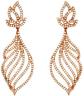 ESTATE LARGE 1.50CT ROUND DIAMOND 14K ROSE GOLD 3D CLASSIC LEAF HANGING EARRINGS