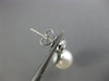 ESTATE .23CT DIAMOND & AAA SOUTH SEA PEARL 18KT WHITE GOLD BOW HANGING EARRINGS