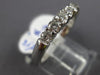 ESTATE .56CT ROUND DIAMOND 14KT WHITE GOLD 3D CLASSIC 5 STONE ANNIVERSARY RING