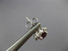 ESTATE 2.32CT DIAMOND & AAA RUBY 14K WHITE GOLD OVAL FLOWER STUD EARRINGS #25794
