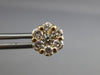 ESTATE 1.15CT DIAMOND 14K YELLOW GOLD CLASSIC FLOWER CLUSTER STUD EARRINGS 24554